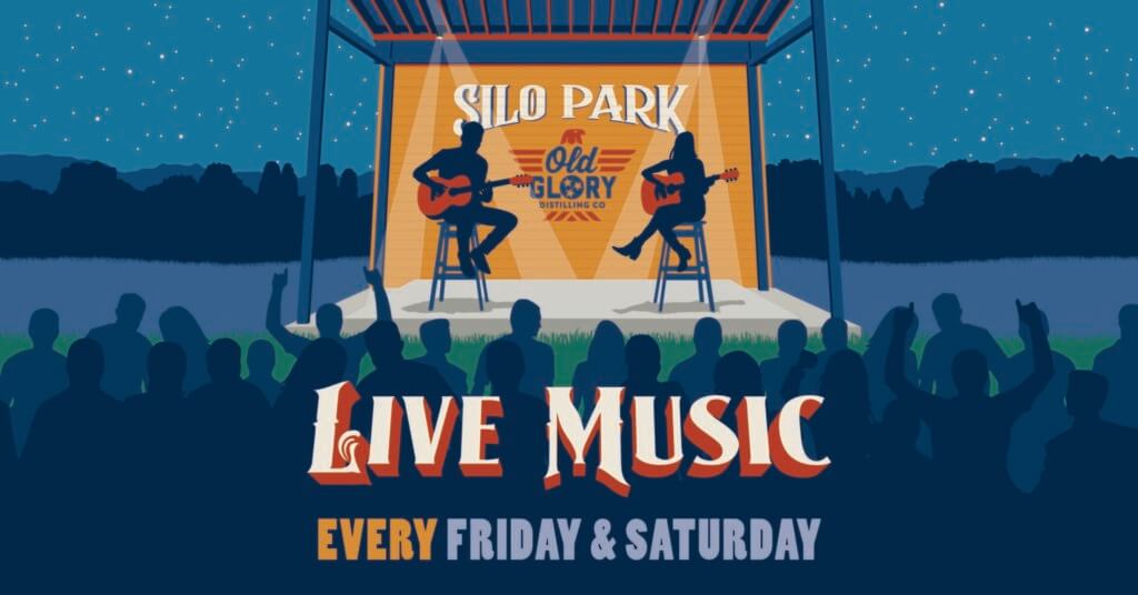 Live music in Clarksville TN at the Silo Park at Old Glory Distilling Co.